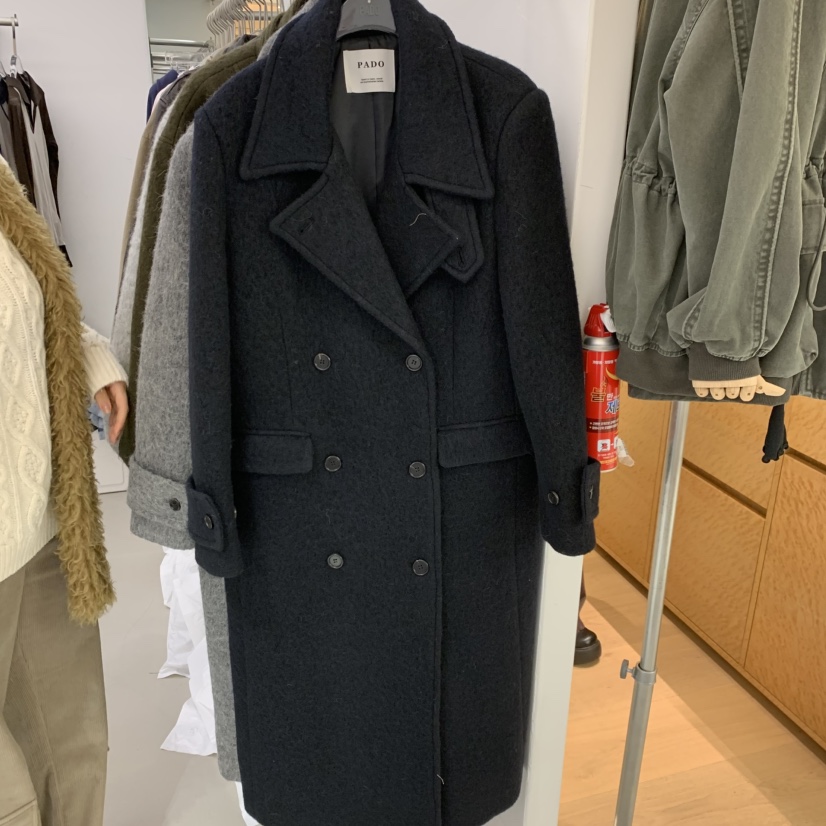 PADO東大門實拍女裝新品休閑真品時尚推薦人氣中長款大衣PADO中長款大衣圖色1