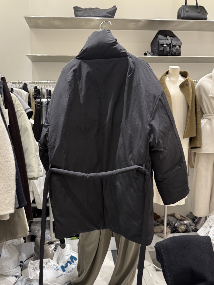 WOOD SAGE韓國代購女士新品時尚長款羽絨服羽絨服腰帶鴨絨WOOD SAGE長款羽絨服