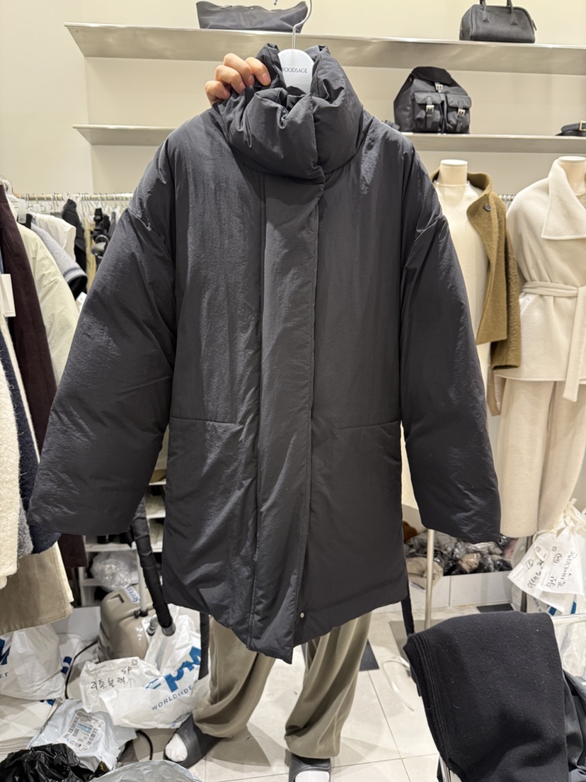 WOOD SAGE韓國代購女士新品時尚長款羽絨服羽絨服腰帶鴨絨WOOD SAGE長款羽絨服圖色1