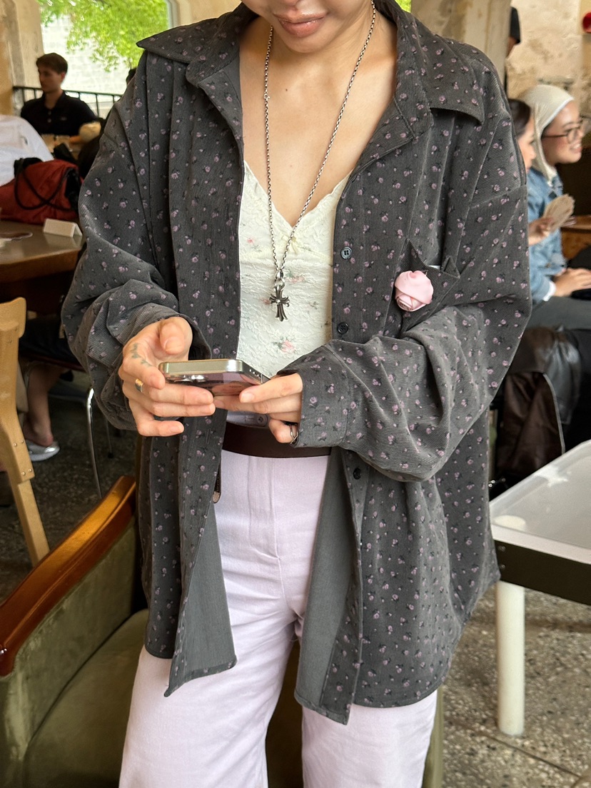PLATFORM-L韓國直郵女裝新款人氣真品推薦襯衫蕾絲衫燈芯絨PLATFORM-L襯衫/蕾絲衫