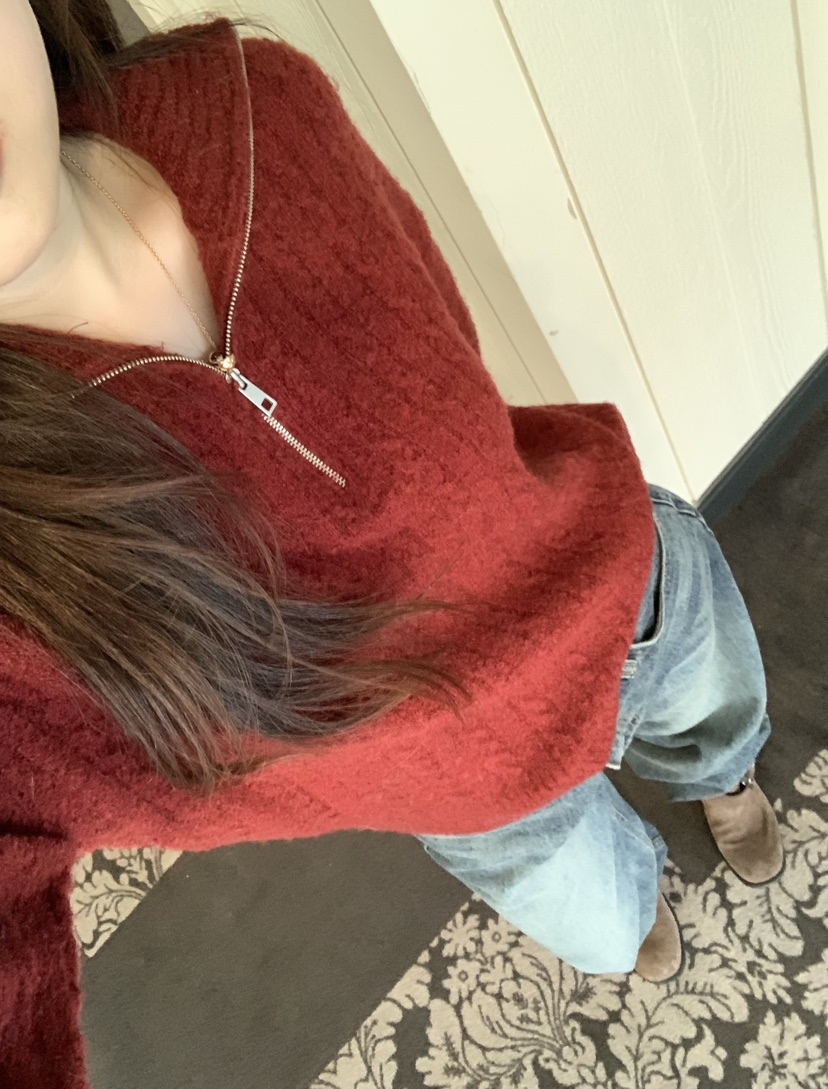 LA CREME東大門實拍女士新品真品時尚熱賣休閑針織衫拉鏈LA CREME針織衫