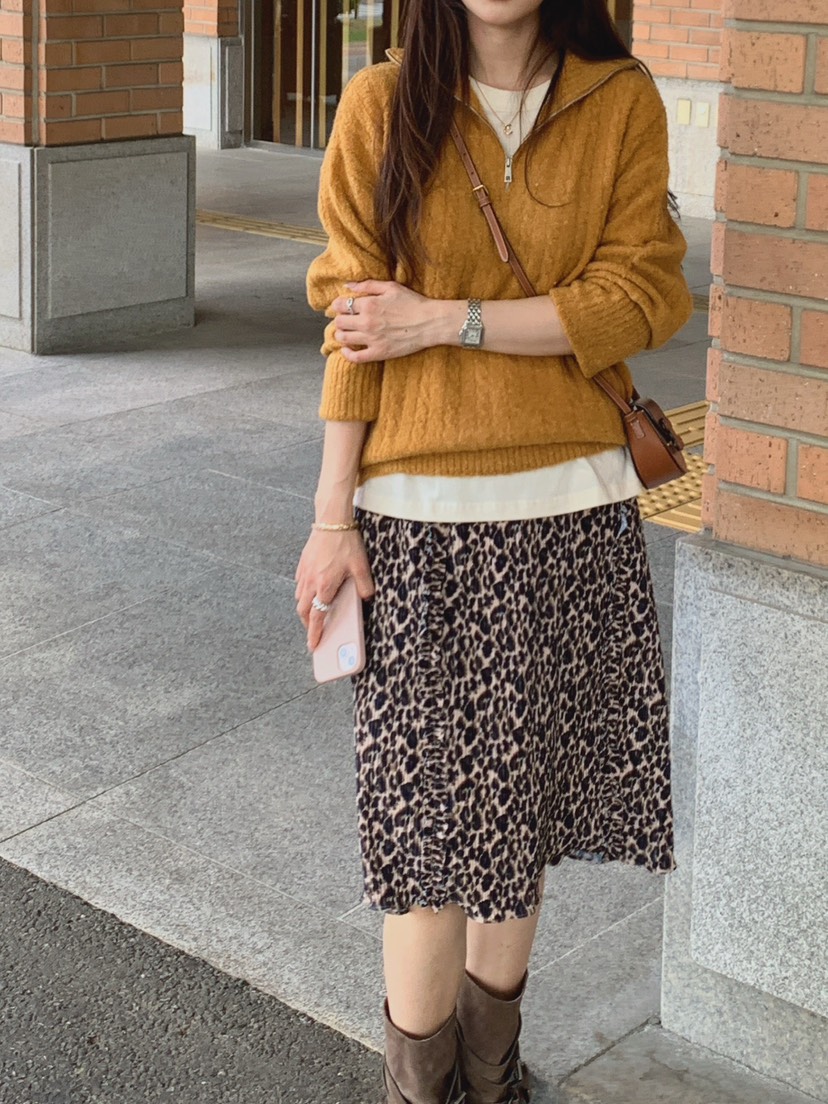 LA CREME東大門實拍女士新品真品時尚熱賣休閑針織衫拉鏈LA CREME針織衫