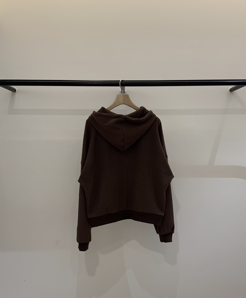 LA CREME東大門直郵女裝新品真品休閑衛衣拉鏈連帽衫華夫格LA CREME衛衣