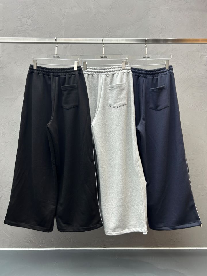 HESTORY東大門代購女裝新品休閑休閑褲男女同款毛圈布條紋HESTORY休閑褲