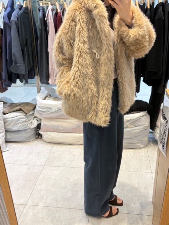 베슬東大門代購女裝新品人氣熱賣真品休閑短款大衣連帽衫VESL短款大衣