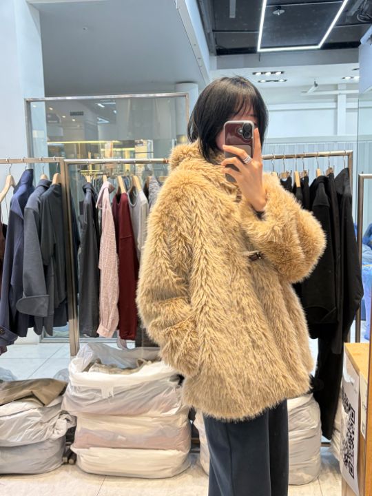 베슬東大門代購女裝新品人氣熱賣真品休閑短款大衣連帽衫VESL短款大衣