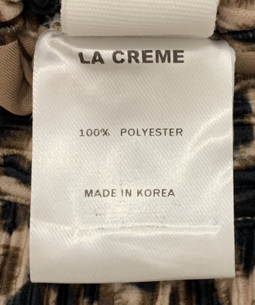 LA CREME東大門代購女士新款人氣休閑半身裙中短裙豹紋褶皺LA CREME半身裙/中短裙