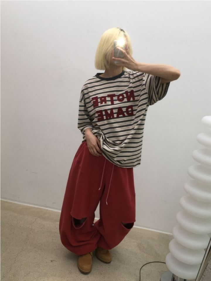 HESTORY韓國代購女士新款時尚推薦熱賣休閑褲男女同款復古HESTORY休閑褲