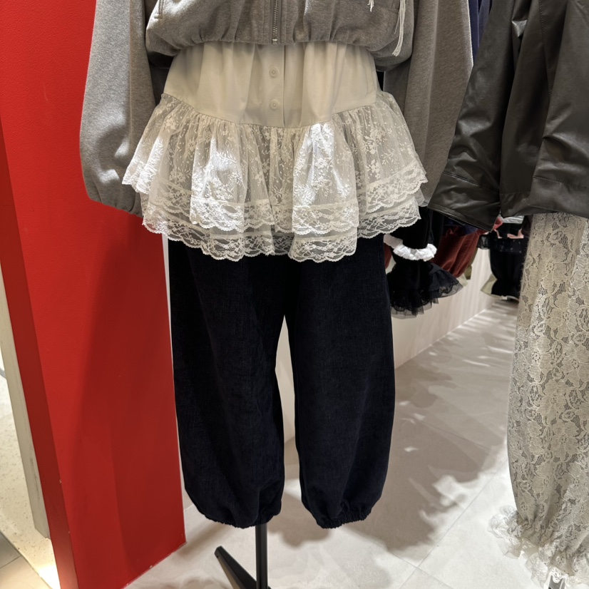 MINI UNNI東大門實拍女裝新款人氣時尚真品推薦熱賣裙褲MINI UNNI裙褲圖色2深藍色
