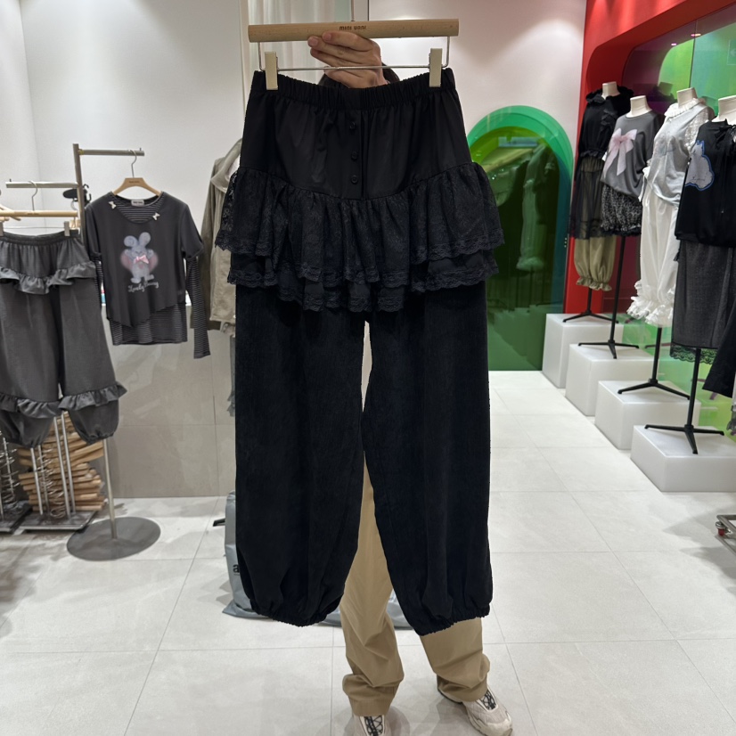 MINI UNNI東大門實拍女裝新款人氣時尚真品推薦熱賣裙褲MINI UNNI裙褲圖色3黑色