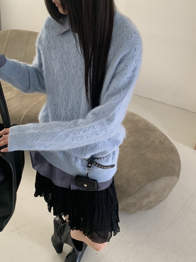 RIVER RAIN東大門直郵女士新款人氣休閑推薦毛衣羊毛針織RIVER RAIN毛衣