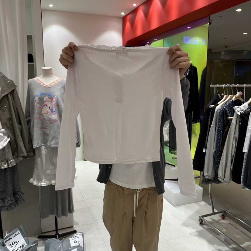 MINI UNNI韓國代購女士新品休閑時尚推薦真品熱賣長袖T恤MINI UNNI長袖T恤