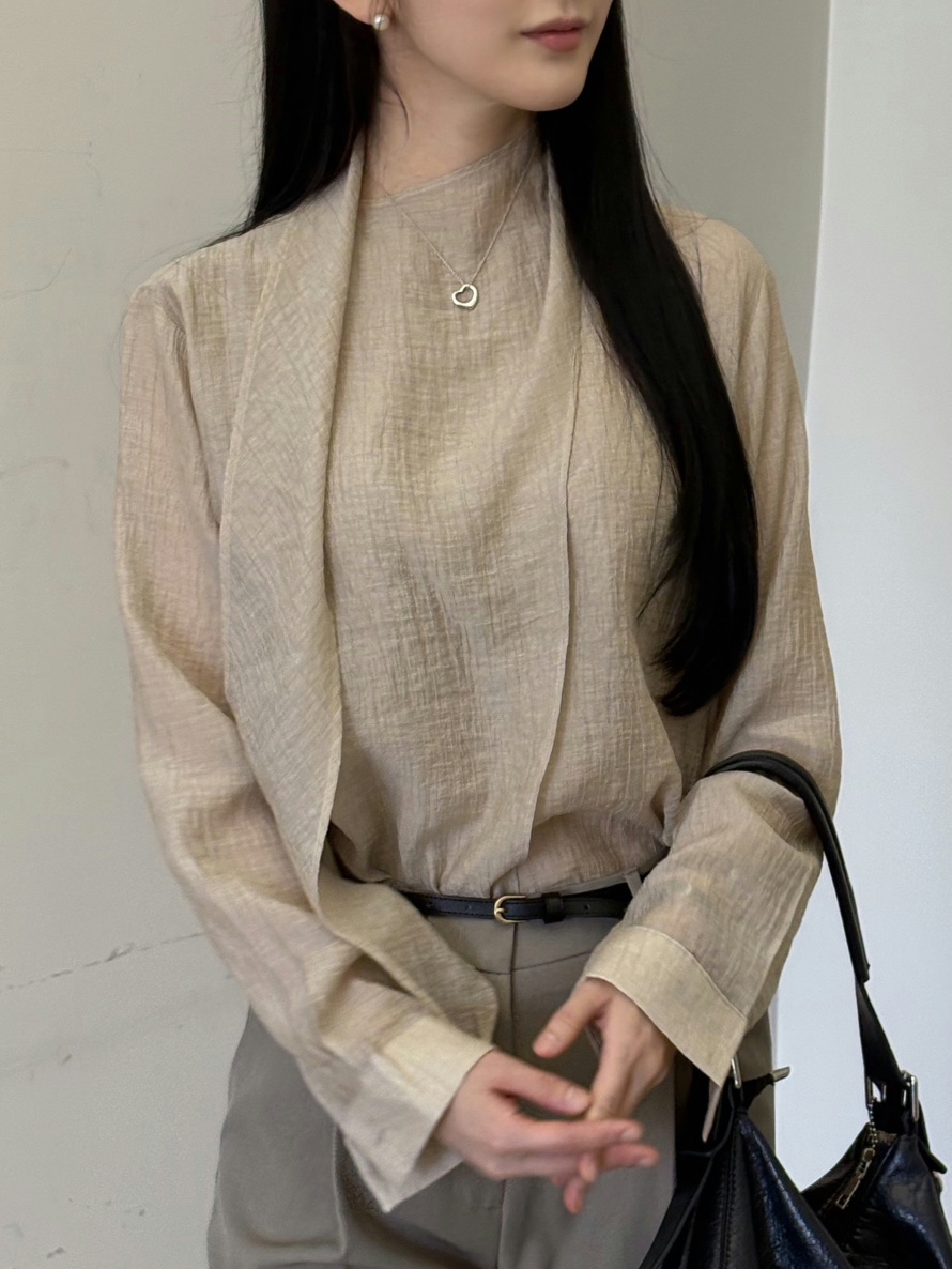 HERME韓國代購女裝新品人氣推薦真品休閑時尚熱賣襯衫蕾絲衫HERME襯衫/蕾絲衫