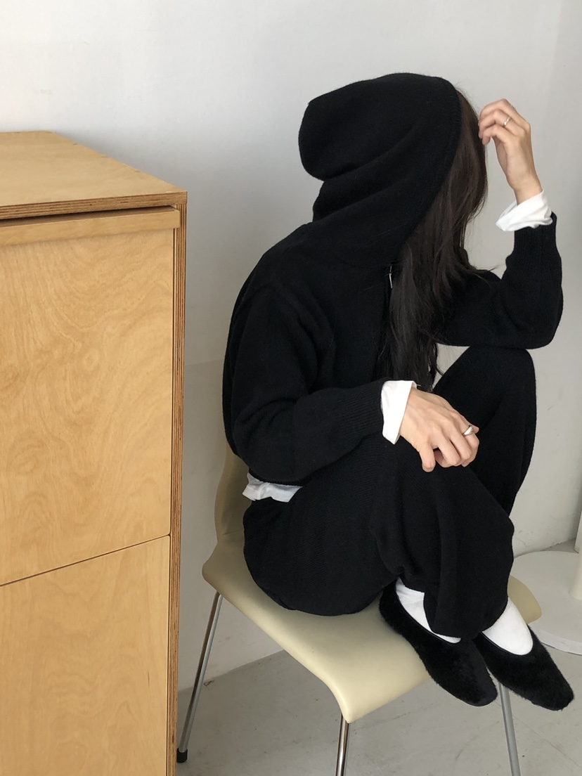 LONG PEAK韓國直郵女士新品推薦人氣真品針織衫拉鏈連帽LONG PEAK針織衫
