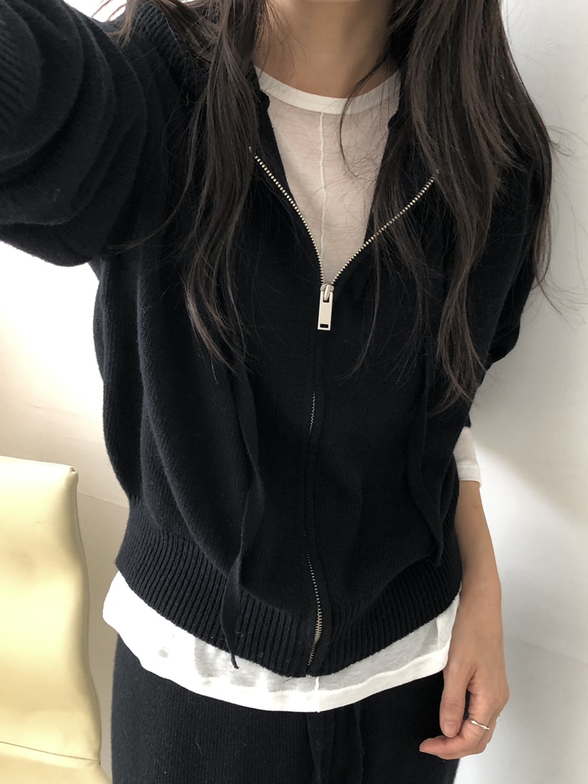 LONG PEAK韓國直郵女士新品推薦人氣真品針織衫拉鏈連帽LONG PEAK針織衫