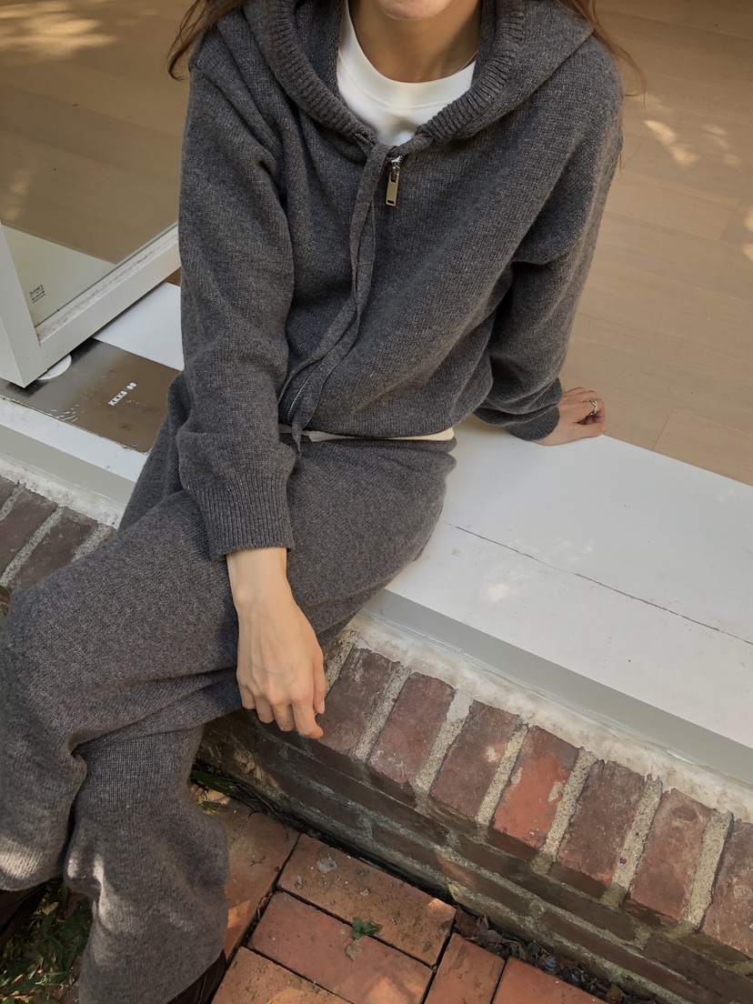 LONG PEAK韓國直郵女士新品推薦人氣真品針織衫拉鏈連帽LONG PEAK針織衫