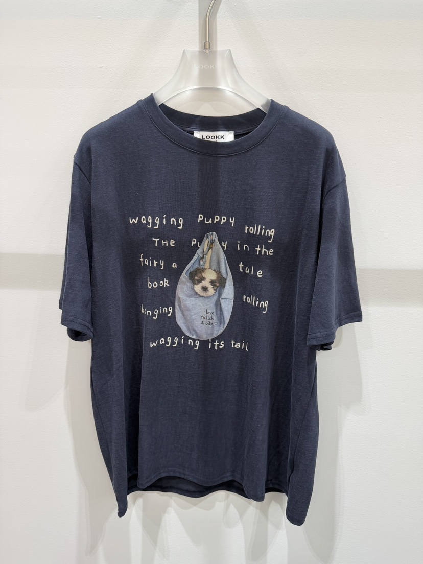 LOOKK/MIMME韓國代購女裝新款人氣休閑推薦真品熱賣T恤狗狗LOOKK/MIMMET恤圖色3