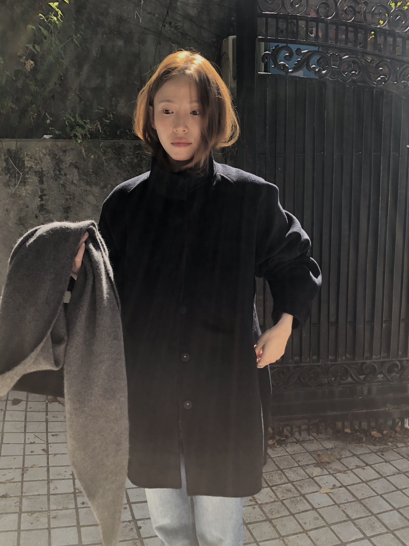 LONG PEAK東大門代購女裝新款真品休閑熱賣短款大衣手工LONG PEAK短款大衣