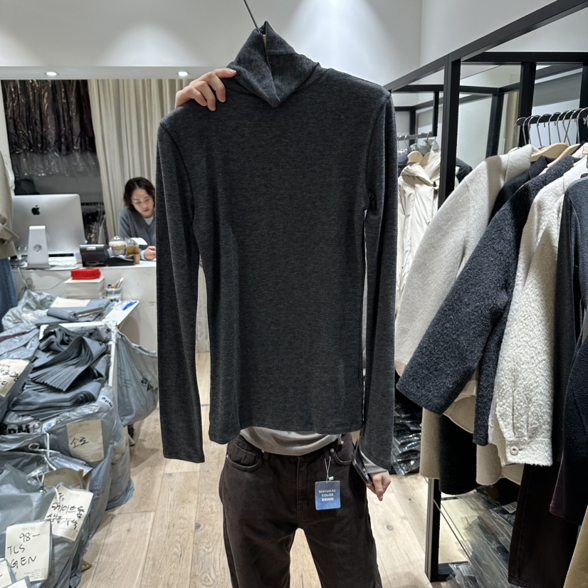 BRUNI/RICOTTA韓國直郵女士新品休閑熱賣人氣推薦長袖T恤BRUNI/RICOTTA長袖T恤圖色3深灰色