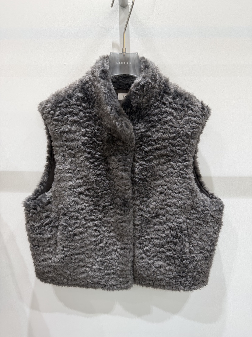 LOOKK/MIMME東大門代購女士新品時尚休閑人氣熱賣馬甲皮草LOOKK/MIMME馬甲圖色3