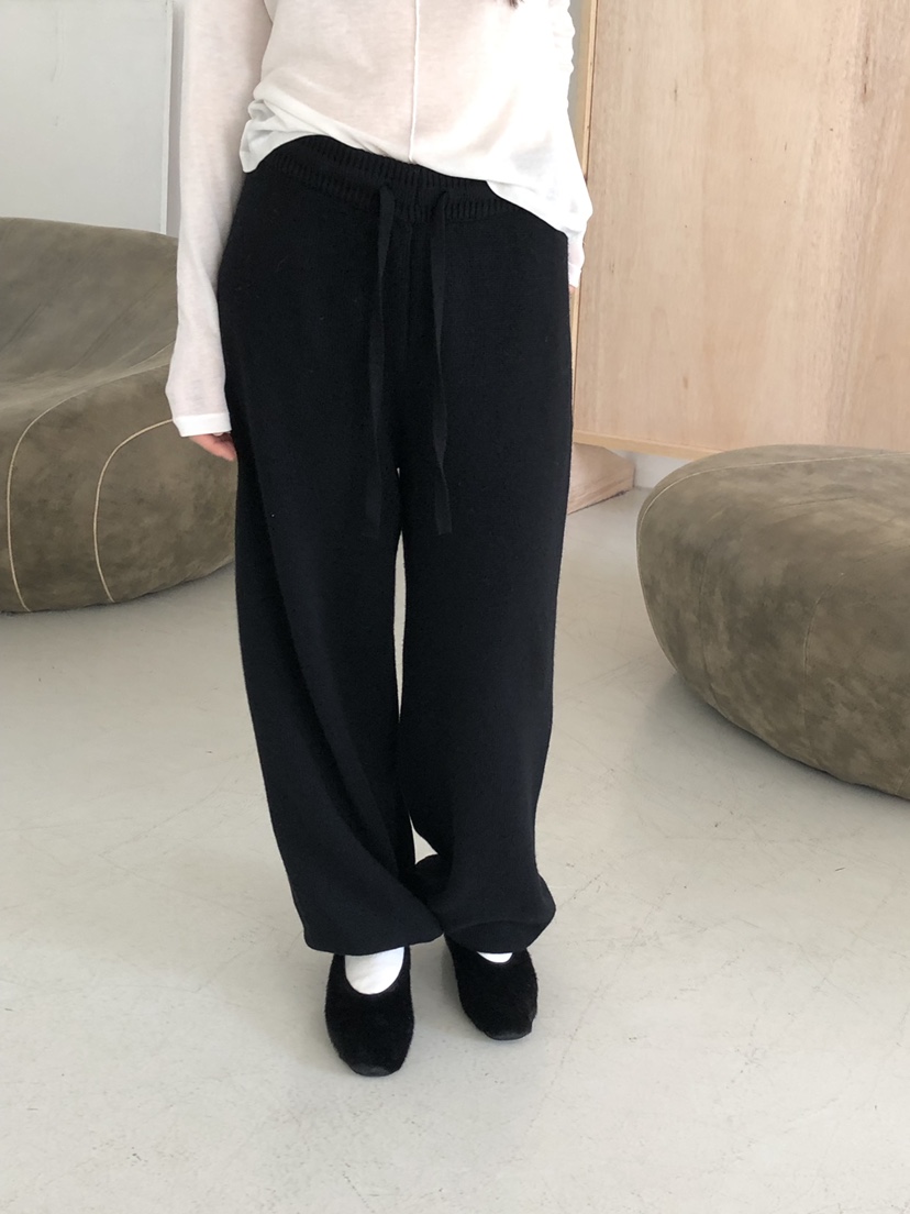 LONG PEAK韓國直郵女士新品熱賣人氣時尚休閑褲羊毛針織LONG PEAK休閑褲