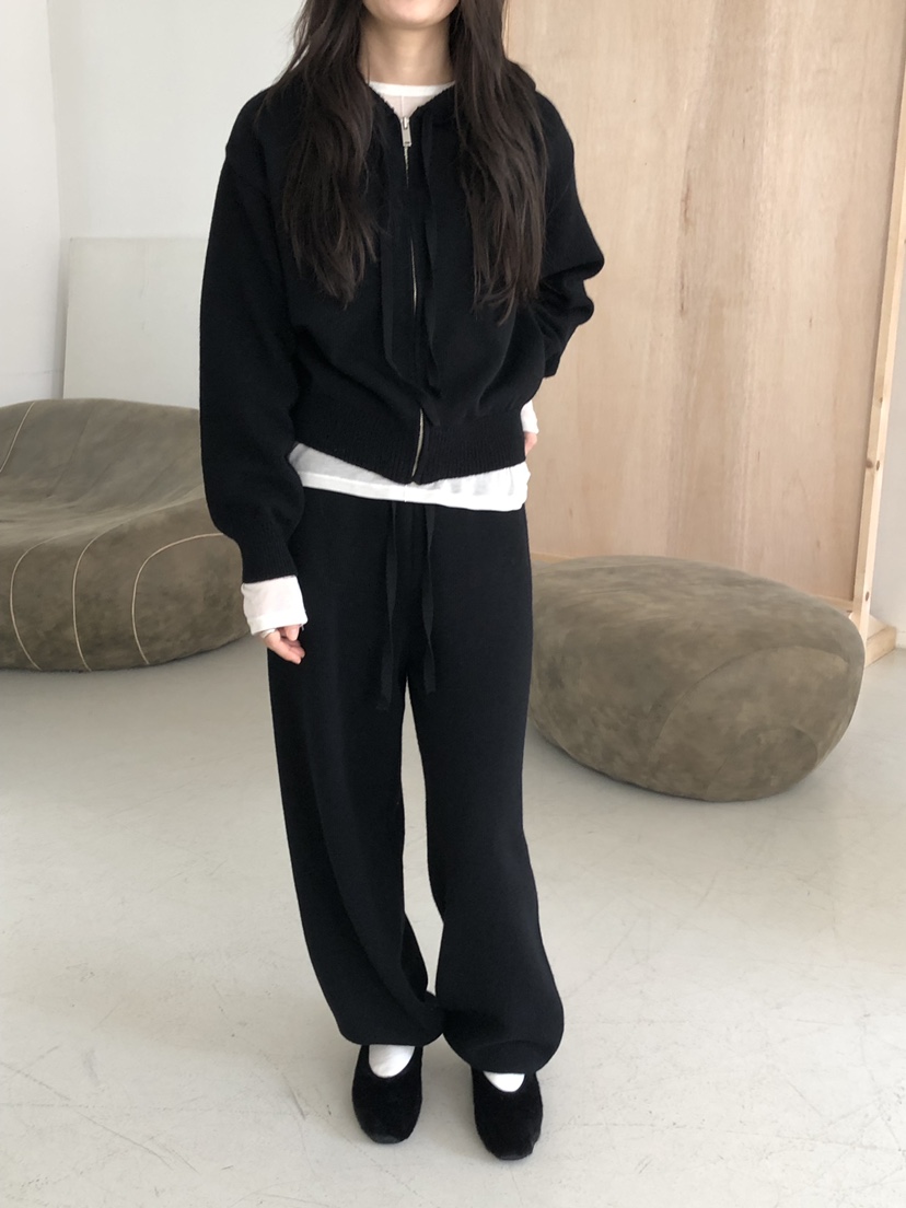 LONG PEAK韓國直郵女士新品熱賣人氣時尚休閑褲羊毛針織LONG PEAK休閑褲