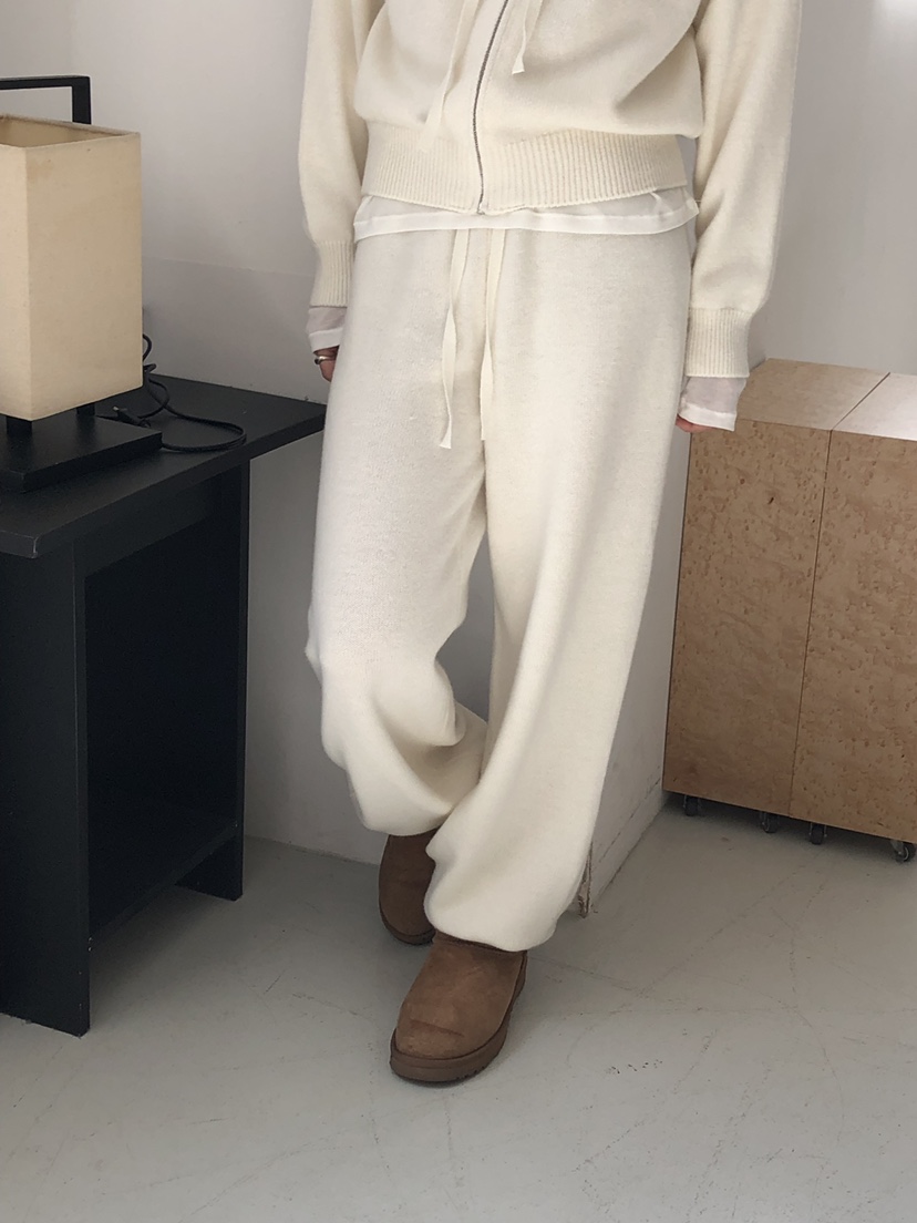LONG PEAK韓國直郵女士新品熱賣人氣時尚休閑褲羊毛針織LONG PEAK休閑褲