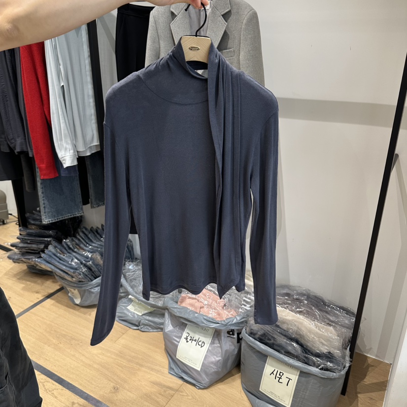 aube nunt東大門代購女裝新品推薦休閑時尚熱賣人氣長袖T恤aube nunt長袖T恤圖色4