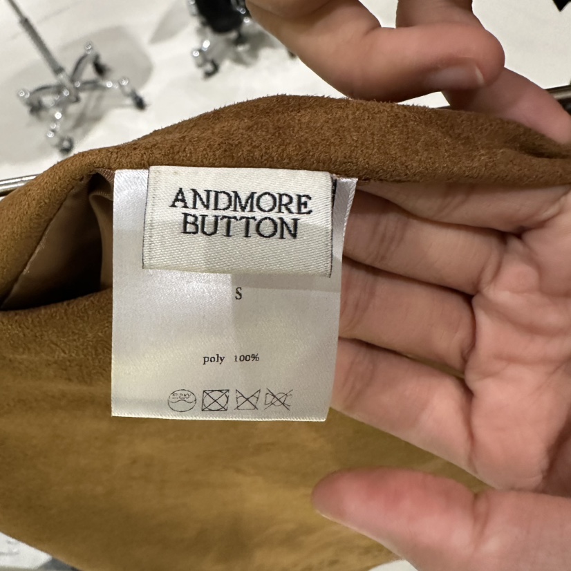 ANDMORE BUTTON韓國直郵女裝新款時尚真品半身裙中短裙麂皮ANDMORE BUTTON半身裙/中短裙