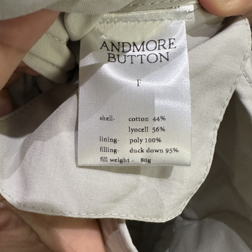 ANDMORE BUTTON韓國直郵女裝新品人氣短款羽絨服可拆卸棉ANDMORE BUTTON短款羽絨服