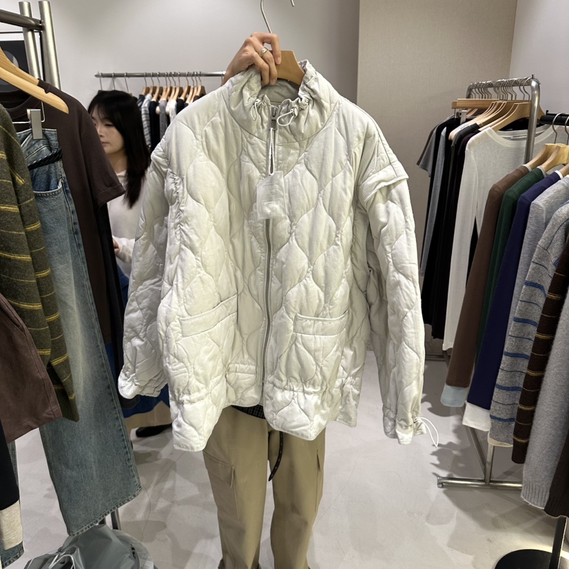 ANDMORE BUTTON韓國直郵女裝新品人氣短款羽絨服可拆卸棉ANDMORE BUTTON短款羽絨服圖色1