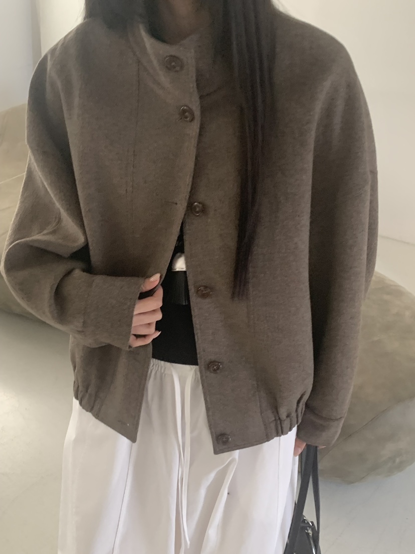 RIVER RAIN東大門直郵女裝新品真品推薦短款大衣羊絨高領RIVER RAIN短款大衣