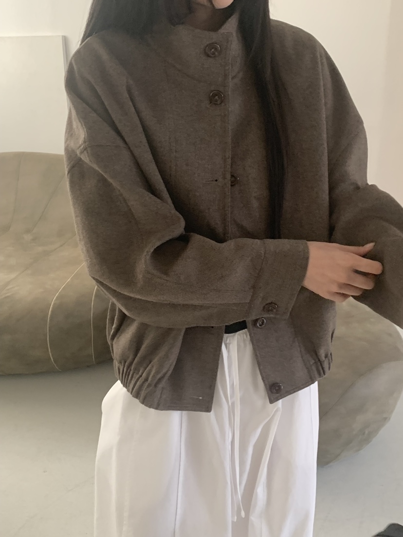 RIVER RAIN東大門直郵女裝新品真品推薦短款大衣羊絨高領RIVER RAIN短款大衣