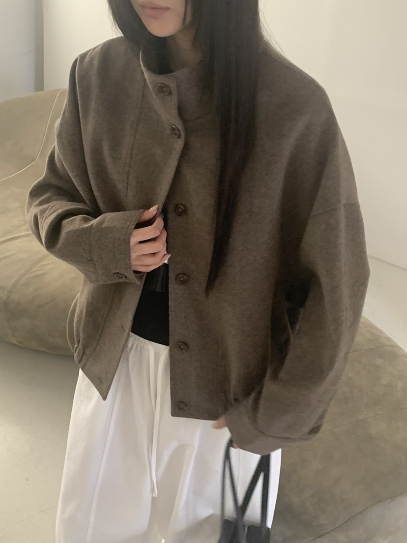 RIVER RAIN東大門直郵女裝新品真品推薦短款大衣羊絨高領RIVER RAIN短款大衣