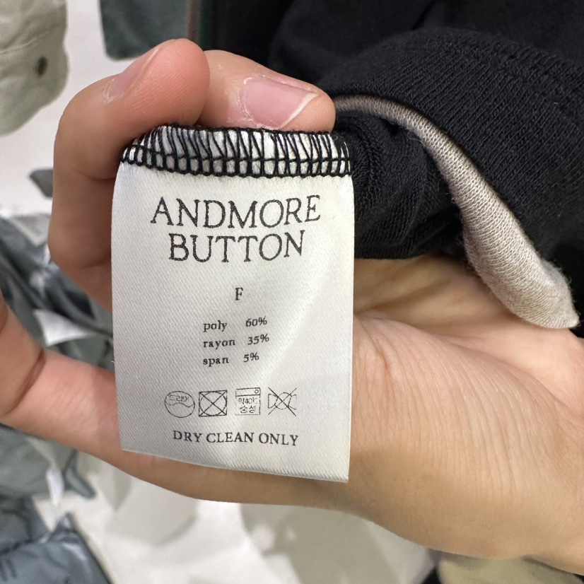 ANDMORE BUTTON韓國直郵女士新品休閑推薦熱賣真品長袖T恤ANDMORE BUTTON長袖T恤