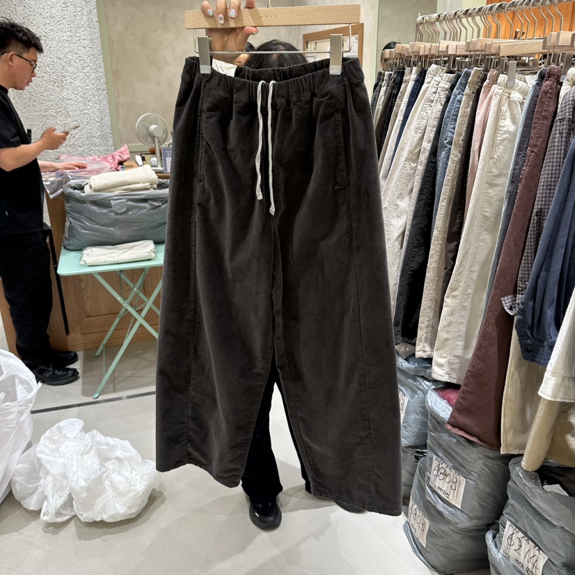 DELI JENNY東大門直郵女士新品時尚熱賣推薦人氣休閑褲加絨DELI JENNY休閑褲圖色3墨色