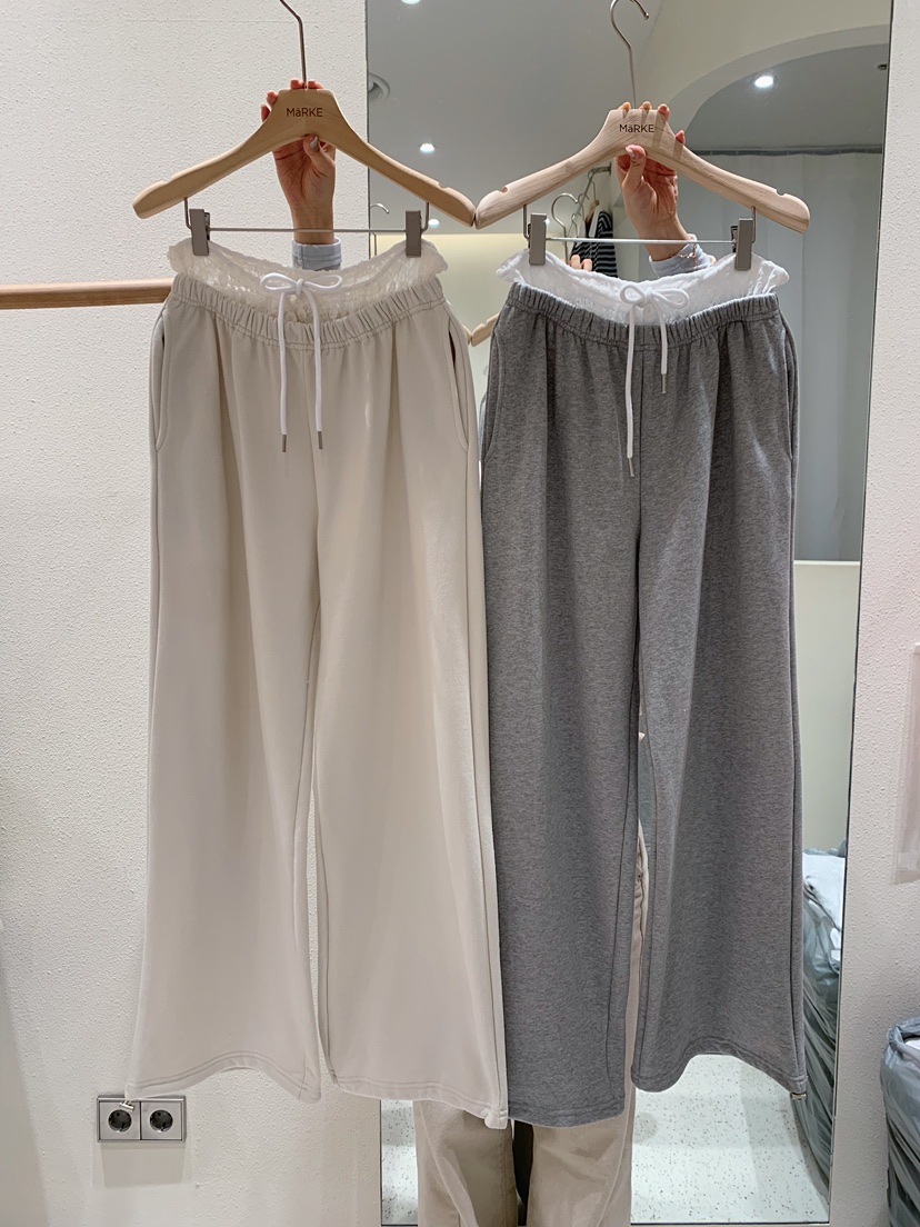 MARKE-P東大門直郵女裝新品推薦時尚人氣休閑褲蕾絲層疊MARKE-P休閑褲