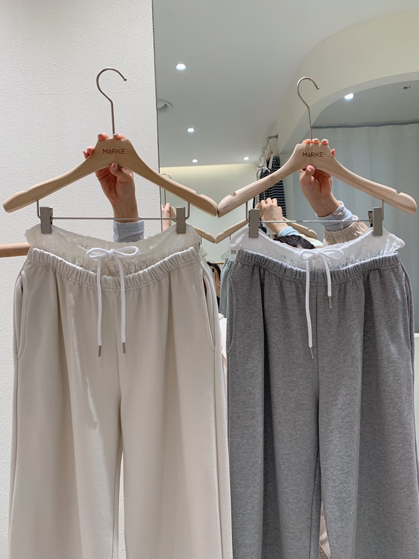 MARKE-P東大門直郵女裝新品推薦時尚人氣休閑褲蕾絲層疊MARKE-P休閑褲