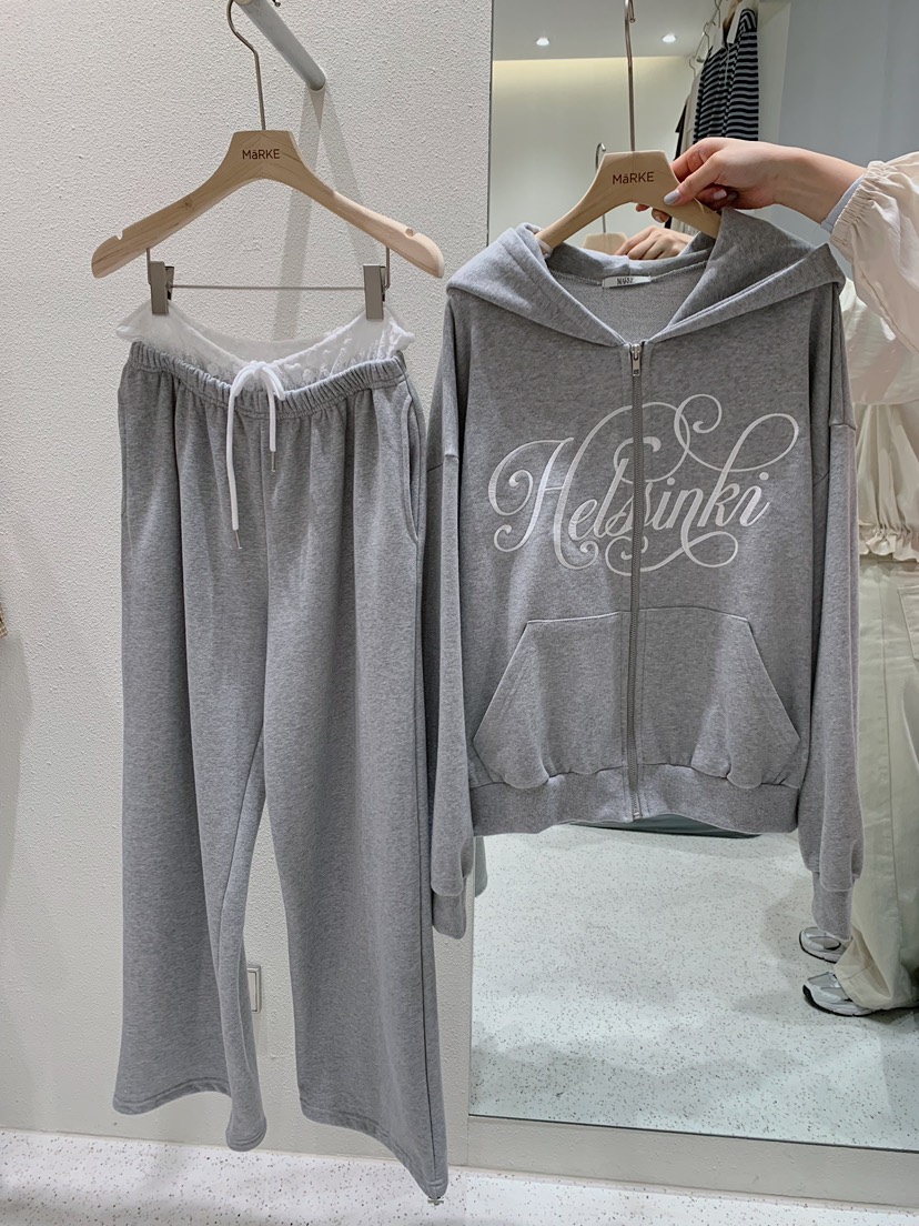 MARKE-P東大門直郵女裝新品推薦時尚人氣休閑褲蕾絲層疊MARKE-P休閑褲