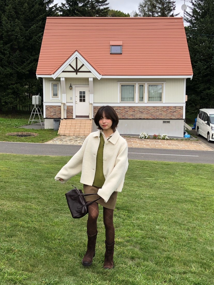 ERUME韓國直郵女士新款時尚休閑人氣推薦短款大衣手工制品ERUME短款大衣