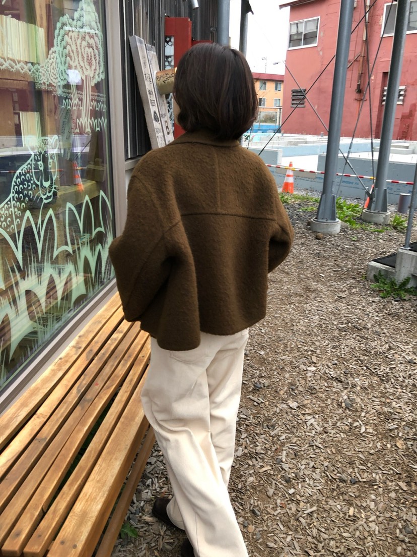 ERUME韓國直郵女士新款時尚休閑人氣推薦短款大衣手工制品ERUME短款大衣