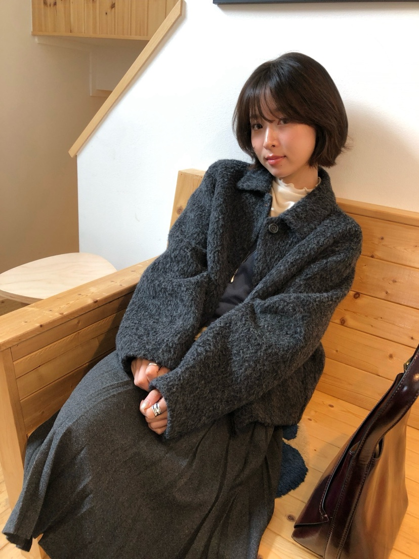ERUME韓國直郵女士新款時尚休閑人氣推薦短款大衣手工制品ERUME短款大衣