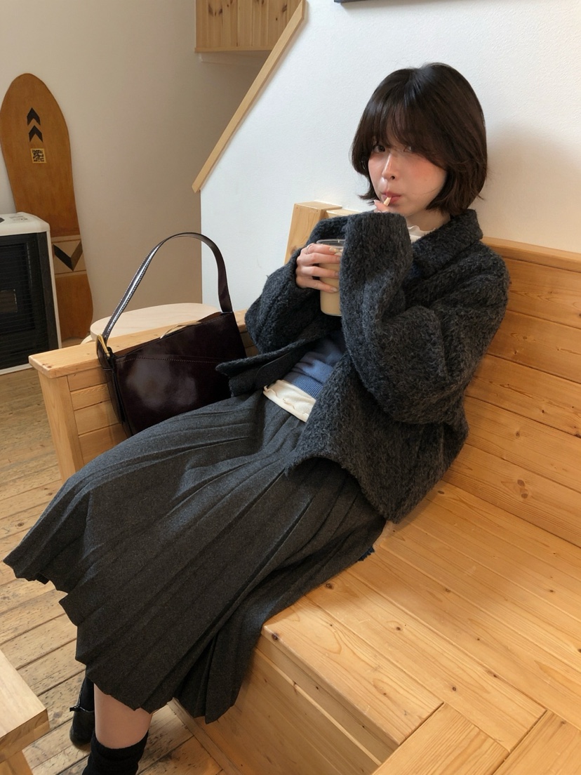 ERUME韓國直郵女士新款時尚休閑人氣推薦短款大衣手工制品ERUME短款大衣