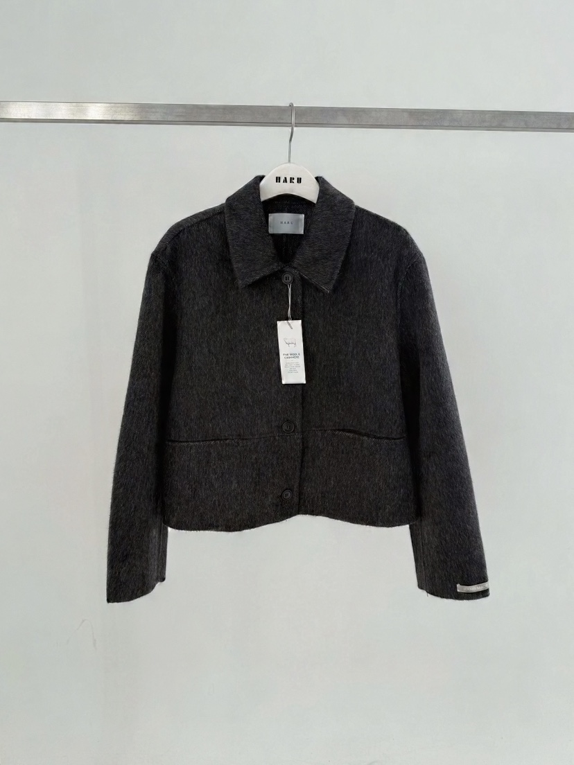 HARU東大門代購女士新品人氣真品推薦休閑熱賣短款大衣手工HARU短款大衣圖色3