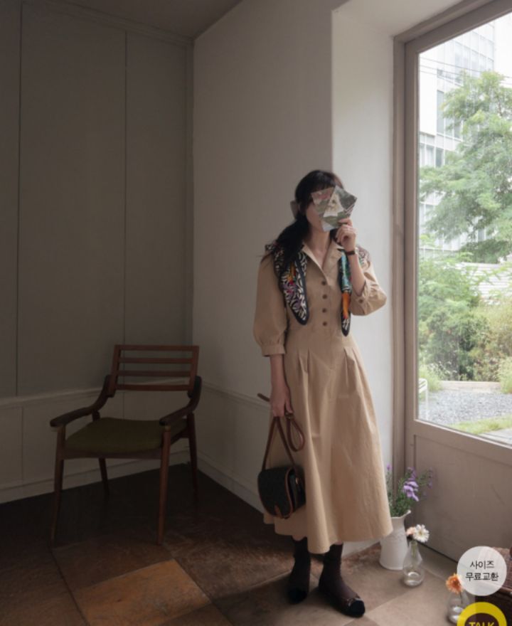 HEY/TO SEWING東大門實拍女士新品人氣推薦連衣裙不含圍巾BY HEY/TO SEWING連衣裙