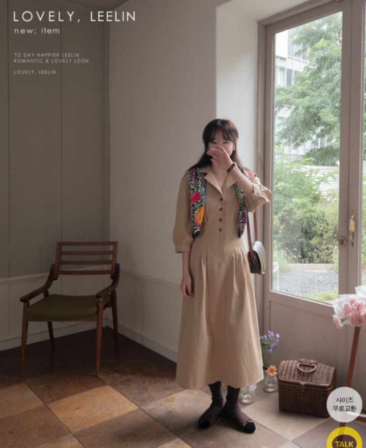 HEY/TO SEWING東大門實拍女士新品人氣推薦連衣裙不含圍巾BY HEY/TO SEWING連衣裙