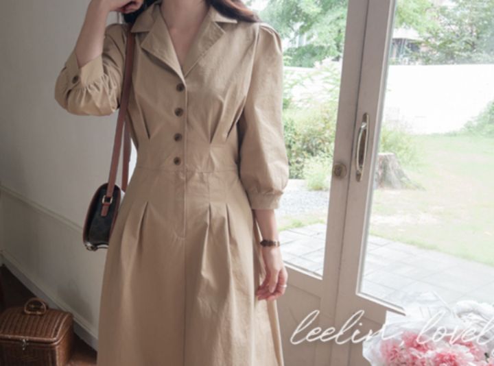 HEY/TO SEWING東大門實拍女士新品人氣推薦連衣裙不含圍巾BY HEY/TO SEWING連衣裙