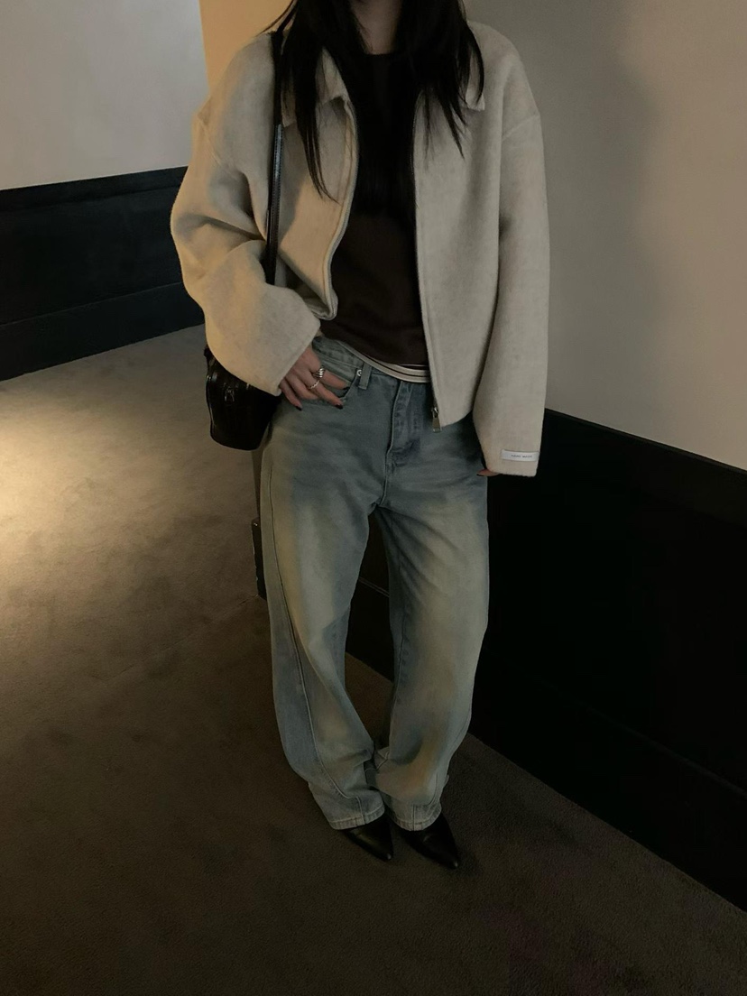 DARLUZ_MI東大門實拍女士新款時尚休閑真品熱賣人氣短款大衣DARLUZ_MI短款大衣