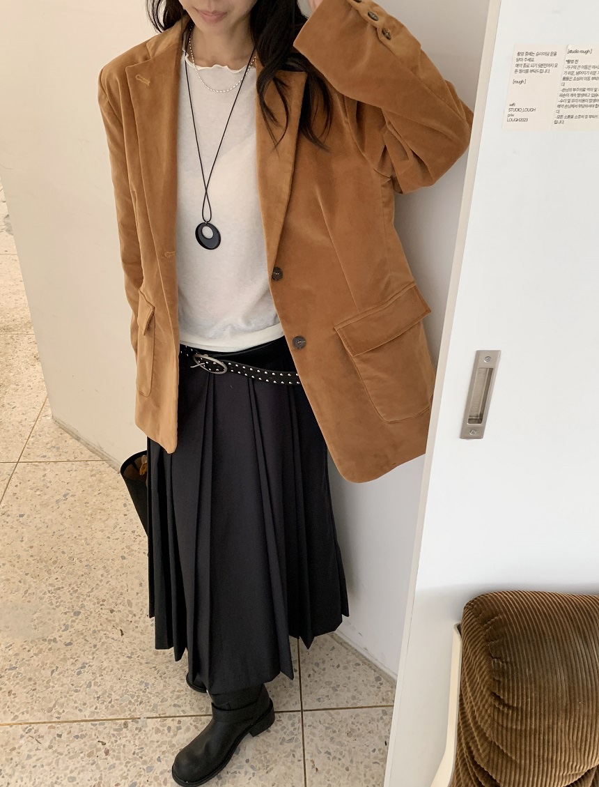 KYEM韓國代購女士新品人氣真品推薦熱賣休閑時尚夾克天鵝絨KYEM夾克