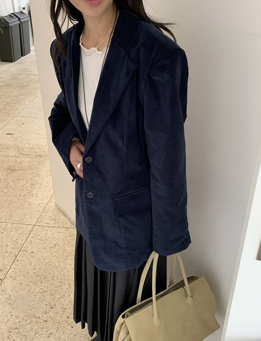 KYEM韓國代購女士新品人氣真品推薦熱賣休閑時尚夾克天鵝絨KYEM夾克